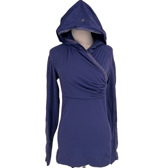 Lululemon Purple Run For Your Life Cross Train Wrap Hoodie Size 6 - Picture 1 of 8